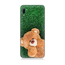 Huawei Y6 2019 Uyumlu Sevimli Kahverengi Ayı Desenli Silikon Kılıf