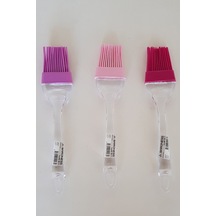 Barones Silikon Yumurta Fırçası 22 Cm Açık Pembe-fuşya-lila 3 Lü Set Silikon