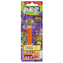 Pez Dispenser Turtles Michelangelo Meyve Aromalı Şekerleme Makinesi Ve Şekerleme Yedekleri