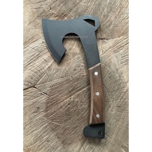 Dmr Karbon Dövme Çelik Balta Kamp Baltası El Yapımı Balta 550gr 30cm