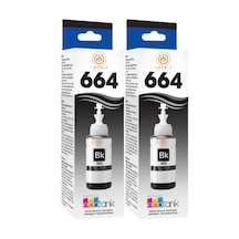 664  Uyumlu Siyah Mürekkep 2'li Set L110 L120 L130 L210 L220 L310 L355 L365 L382 L486 L565 2x70ml