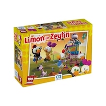 Limon İle Zeytin 100 Parça 34x24cm Çocuk Puzzle Yapboz Serisi