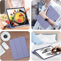 Apple Uyumlu iPad, Pro 12.9 3. Nesil Kılıf Kalem Bölmeli Smart Case A1876