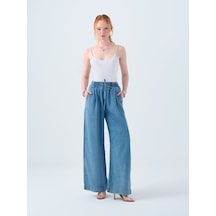 LOFT Wide Leg Regular Fit Kadın Pantolon Lf2040392 Q1.v1 Denim