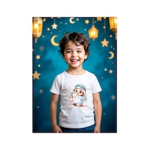 Stil-x Ramazan Bayramı Baskılı Erkek Çocuk Tshirt, %100 Pamuklu Kumaş Beyaz-6