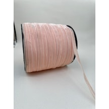 Paşateks- 1 Cm Düz Kadife-5 Metre Açık Pembe