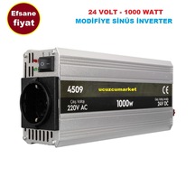 24 Volt - 1000 Watt Modifiye Sinüs İnverter