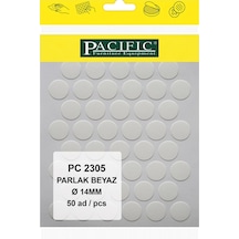 Tekli Pacıfıc Parlak Beyaz Yapışkanlı Tapa 14mm