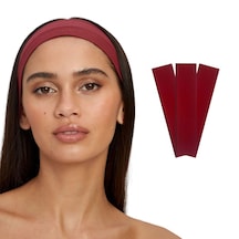 3lü Saç Bandı Pamuk Kadın Bandana Likra Spor Kafa Bandı Bordo
