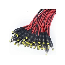 50 Takım 2.1Mm Kablolu Dişi - Erkek Power Jak 20Cm