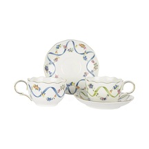 2 Kişilik Porselen Romantic Charm Çay Fincan Takımı-5446 Çok Renkli