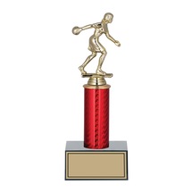 Odak Kupa - Figürlü Kupalar - Bowling Kadın Figürlü Kupalar Fg-004 A - 27 Cm Altın - Beyaz