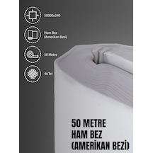 %100 Pamuk 46 Tel Amerikan Bezi Ham Bez Punch Kumaş - Beyaz