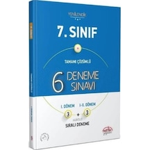 Editör Yayınları 7.sınıf 6 Deneme Sınavı