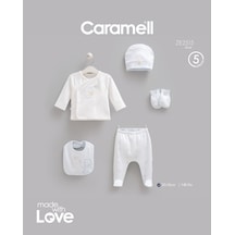 Caramell Teddy Bear 5'li Hastane Çıkışı Zıbın Seti Mavi renkli