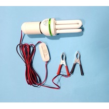 12 Volt Akü İle Yanan Yüksek Işıklı Maşalı Aydınlatma Sistemi Işıldak 3metre Boyunda Uzatma Kablolu