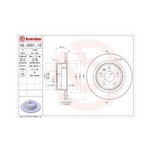 Arka Fren Aynası Omega B 2.0 24v 2.2 2.5td 3.0 V6 94/7.03 286mm 285.8x12x5dlxhavalı