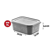 No Frost Silikon Yumuşak Kapalı Saklama Kabı Dondurucu Ve Buzluk Saklama Kabı 675ml, Kapaklı No Frost Saklama Kabı 675ml, Derin Dondurucu Saklama Kabı 675ml Siyah