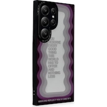 Newface Samsung Galaxy Uyumlu S24 Ultra Kılıf Mirror Desenli Kapak - Mirror Glblseme - 87 - 5