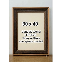 30 X 40 Fotograf Resim Belge Serifika Diploma Çerçevesi Gerçek Camlı 011