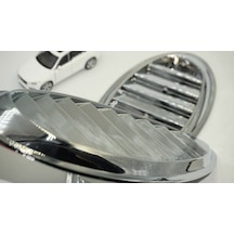 Arazi Off Road Binek Araç Ön Kaput Gümüş Krom Air Flow Rüzgarlık