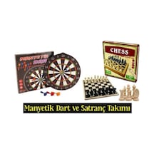 Satranç Takımı Ve Manyetik Dart Aile Oyun Seti Eğitici Oyuncak Kutu Oyunları