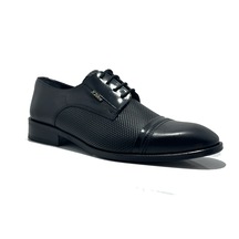 Nevzat Zöhre Siyah Bağcıklı Hakiki Deri Klasik Erkek Ayakkabı