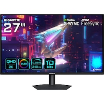 Gıgabyte Go27q24a 27" 240hz 0.03ms 2k G-sync Hdr10 Qhd Qd-oled Pivot Gaming Oyuncu Monitör