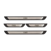 Hyundai İ20 2008-2012 Modeller Old Krom Kapı Eşiği 4 Parça Paslanmaz Çelik