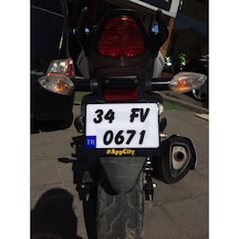 Appcity Motosiklet Kabartma Harf Pleksi Plaka Ve Plakalık Seti 506041214