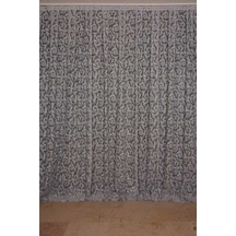 Sultan 2 Model Gri Renk Hazır Dikilmiş Pileli Fon Perde 300x260 C