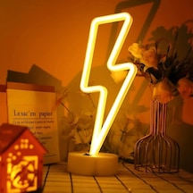 Şimşek Neon Led Lamba 10 Parça Siyah