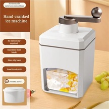 Ulzyvf Dıy Buz Kırıcı Kolu Manuel Buz Slush Makinesi Beyaz Beyaz