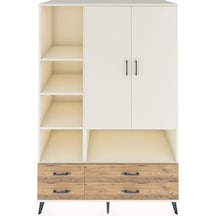 Kronos Dolap 8 Raflı 4 Çekmeceli 2 Kapaklı 132x59x195 Aytaşı-aytaşı/çam Aytası/atlas Çam