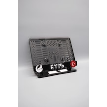 Kurt - Türk - Bayrak 3d Kabartmalı Pleksi Motor Plakalığı - 848647836