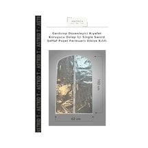 Gardırop Düzenleyici Kıyafet Koruyucu Dolap İçi Single Sword Şeffaf Poşet Fermuarlı Elbise Kılıfı Çok Renkli