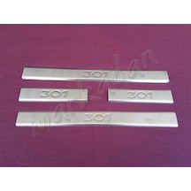 Woc Chrome Peugeot 301 Krom Kapı Eşiği 2012 Sonrası 4 Parça  Pasla
