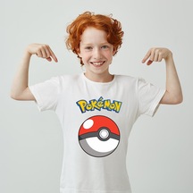 Pokemon Baskılı Unisex Çocuk Tişört H03