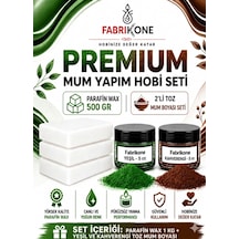 Premium Mum Yapım Hobi Seti - Parafin Wax 1 Kg - 2'li Toz Mum Boyası Seti - Yeşil, Kahverengi Bkfabpw1kg2ykh Karışık