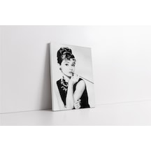 Siyah Beyaz Audrey Hepburn Kanvas Tablo-154422