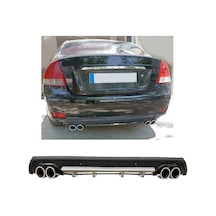 Kia Cerato Sedan Uyumlu Body Kit Difüzör 4 Çıkış Yuvarlak Gri Model 3