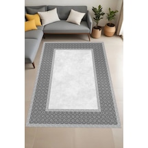 Eliana Home Dijital Baskı Yıkanabilir Kaymaz Taban Salon Halısı Ve Yolluk Rvg0887-fnl103 Gri