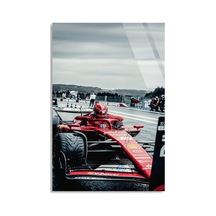 Ferrari Pit Yolu F1 Cam Tablo Formula 1 Duvar Dekoru 70x110 Cm