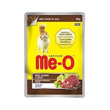 Meo Adult Jöle İçerisinde Biftekli Yetişkin Kedi Konservesi 80 Gr 100 G