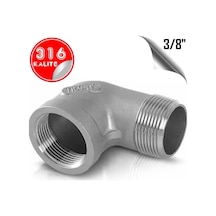 Paslanmaz Çelik 316 Kalite 3/8" Kuyruklu Dirsek