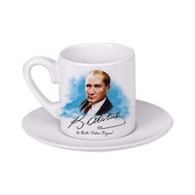 Atatürk Türk Kahvesi Fincanı Beyaz