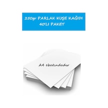 A4 250 Gr Parlak Kuşe Kağıdı 40'lı Paket