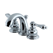 Brass Kb911al Victoria Mini Pirinç Pop-up İle Yaygın Lavabo Bataryası, Parlak Krom, 10,5 Cm Ayarlanabilir Merkez Açık Bej