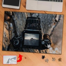 Kayadaki Fotoğraf Makinesi 240 Parça Puzzle Yapboz Tablo-p365