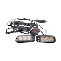 Çakar Lamba 3x2 Led 12w 12-24v Amber-amber / Lapa197